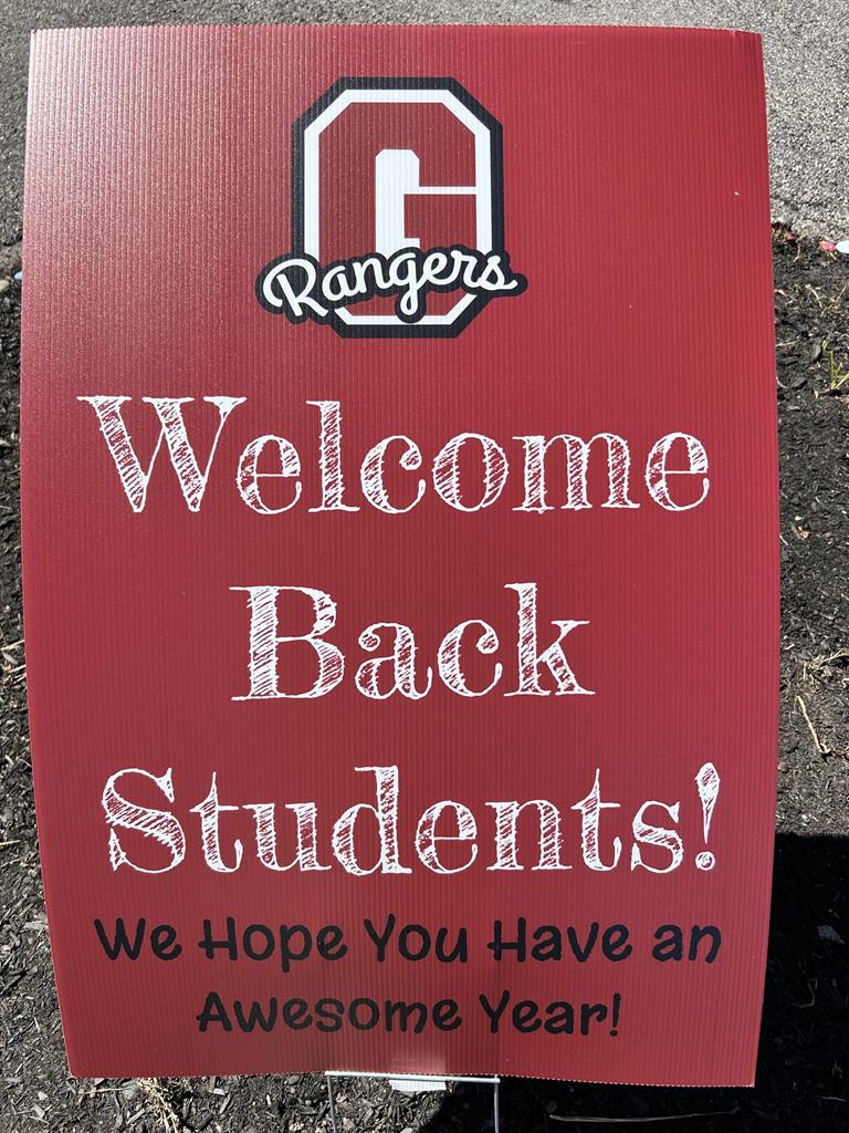 welcome back poster at school