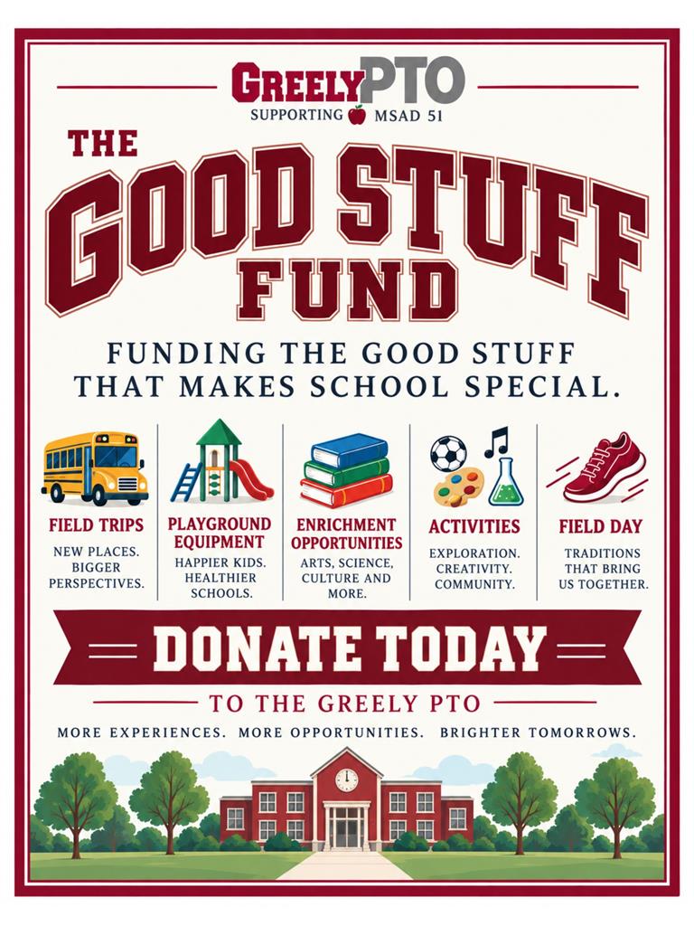The good stuff fund PTO fundraising flyer