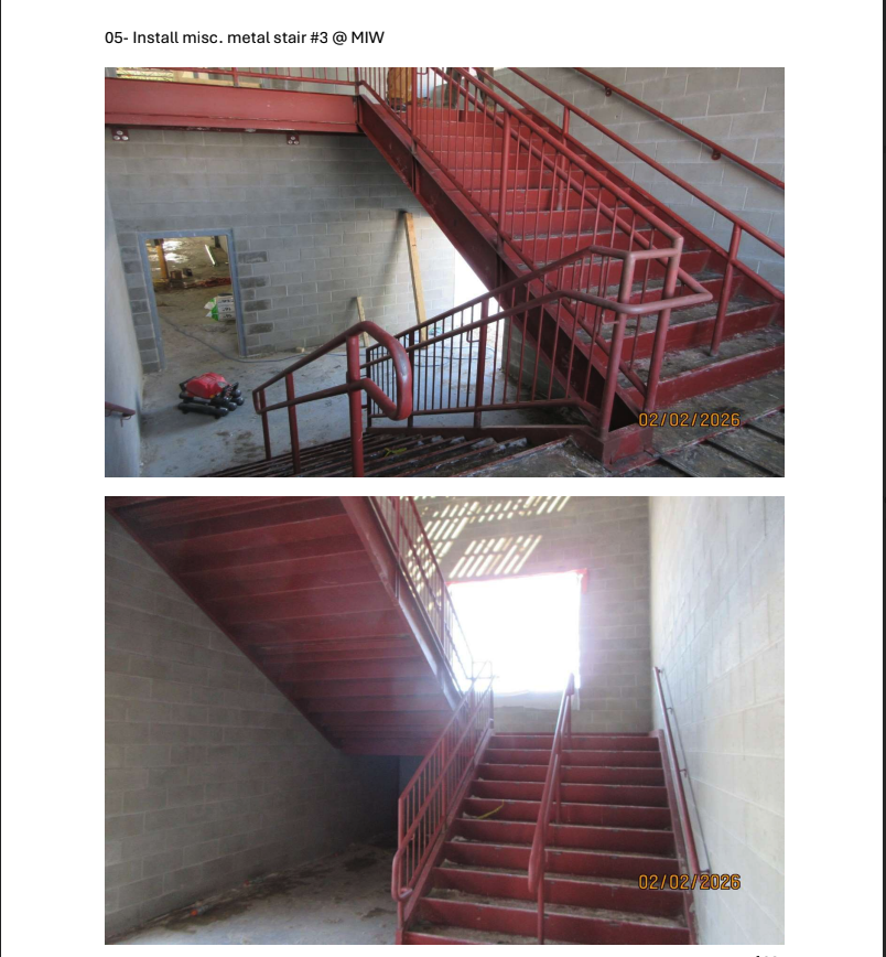 stair case at MIW addition