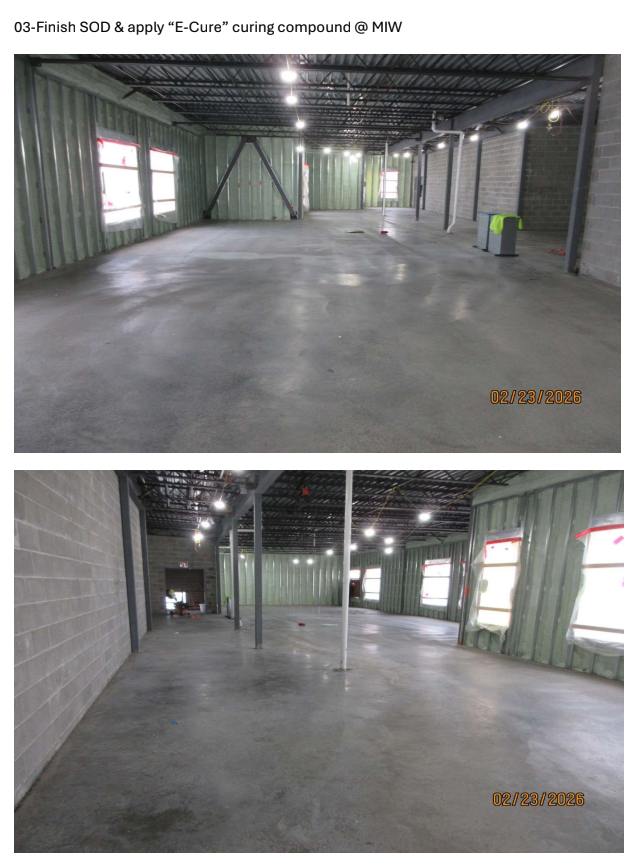 Inside new section of MIW