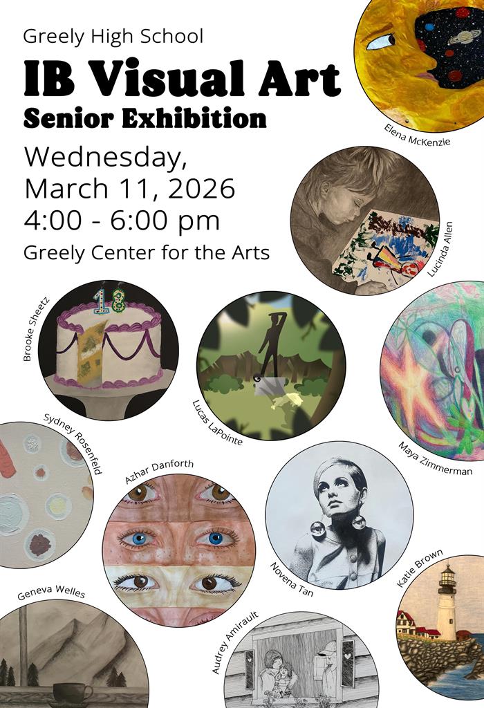 IB Visual Art Senior Exhibition show flyer