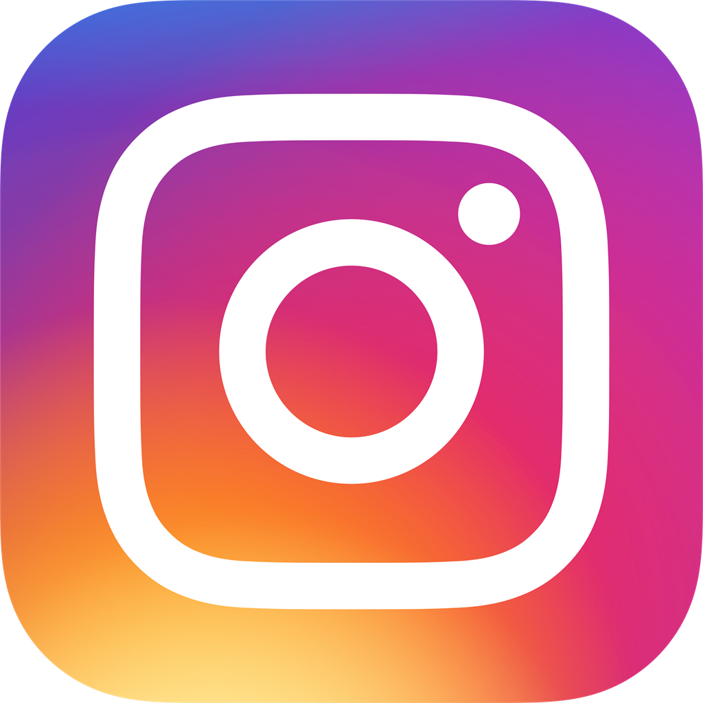 A white Instagram camera icon inside a rounded square outline against a dark red background.