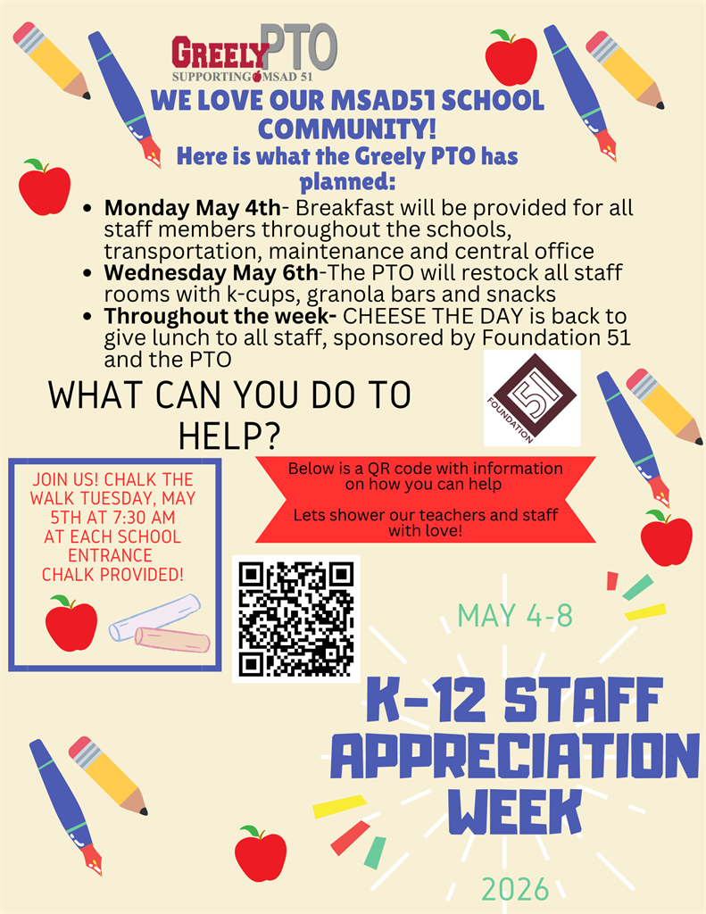 Staff Appreciation Week flyer