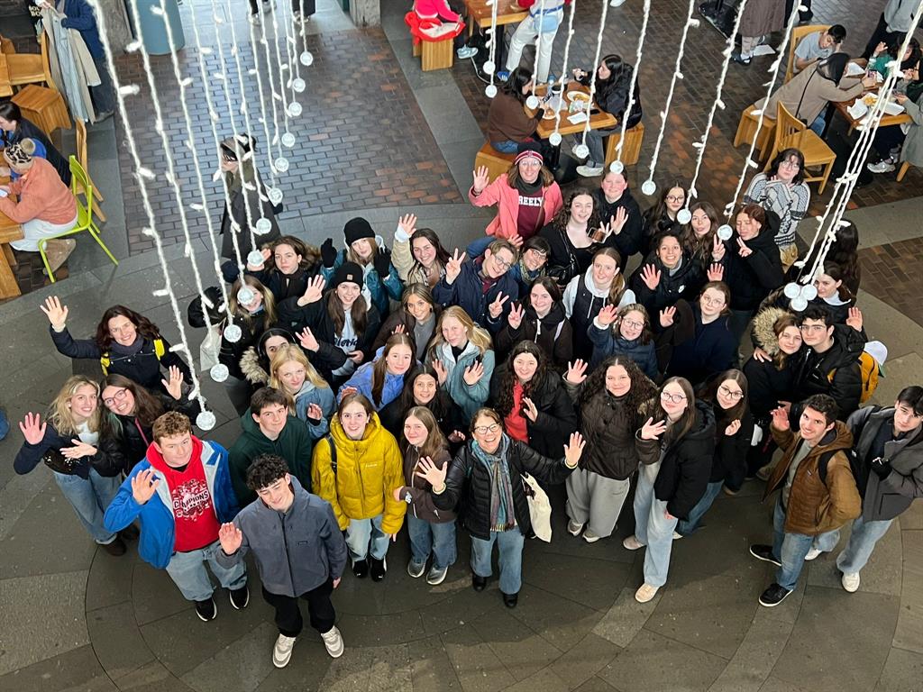 Group of students from France on an outing