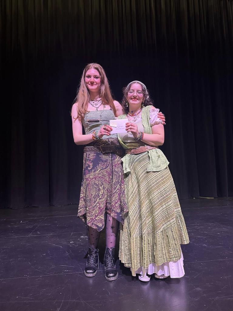 two girls posing at Greely's Got Talent