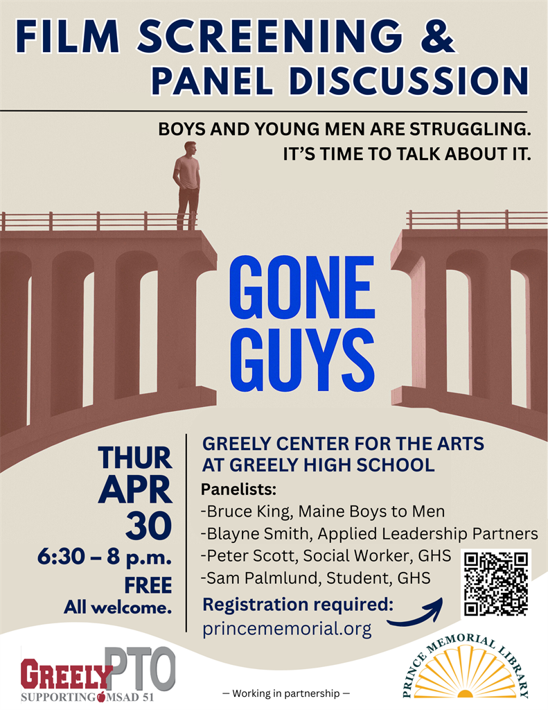 gone guys film screening and panel discussion flyer