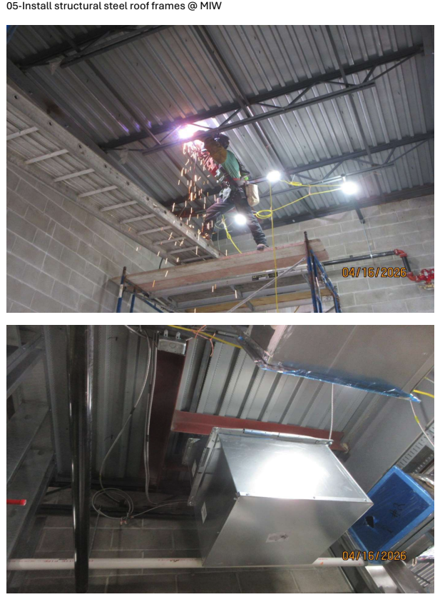 welding at MIW addition