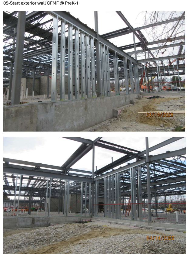 starting exterior wall at PK school