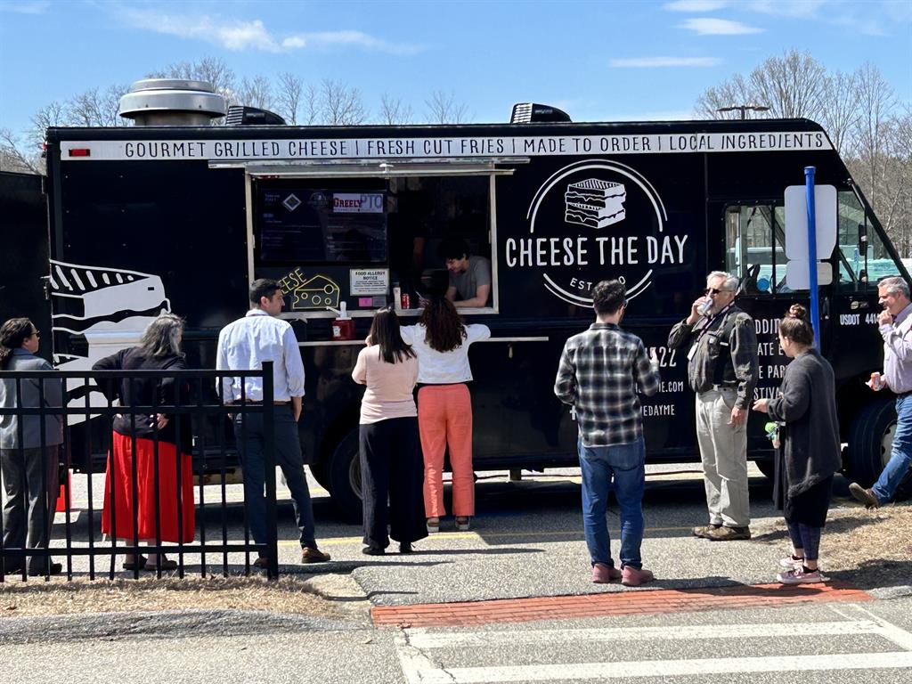 Cheese the Day food truck parked outside GHS