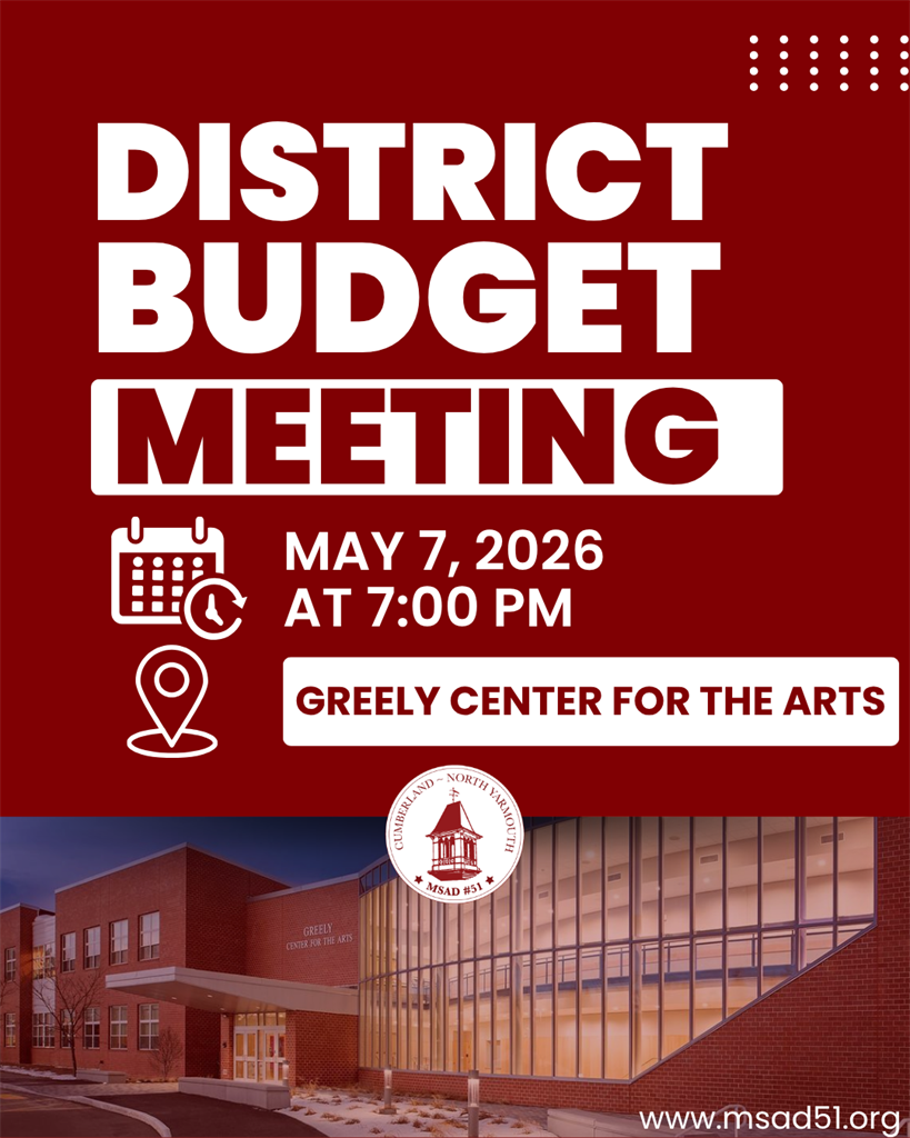 District budget meeting flyer