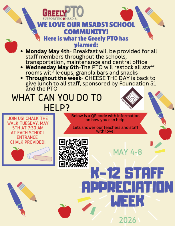 Staff appreciation - PTO flyer