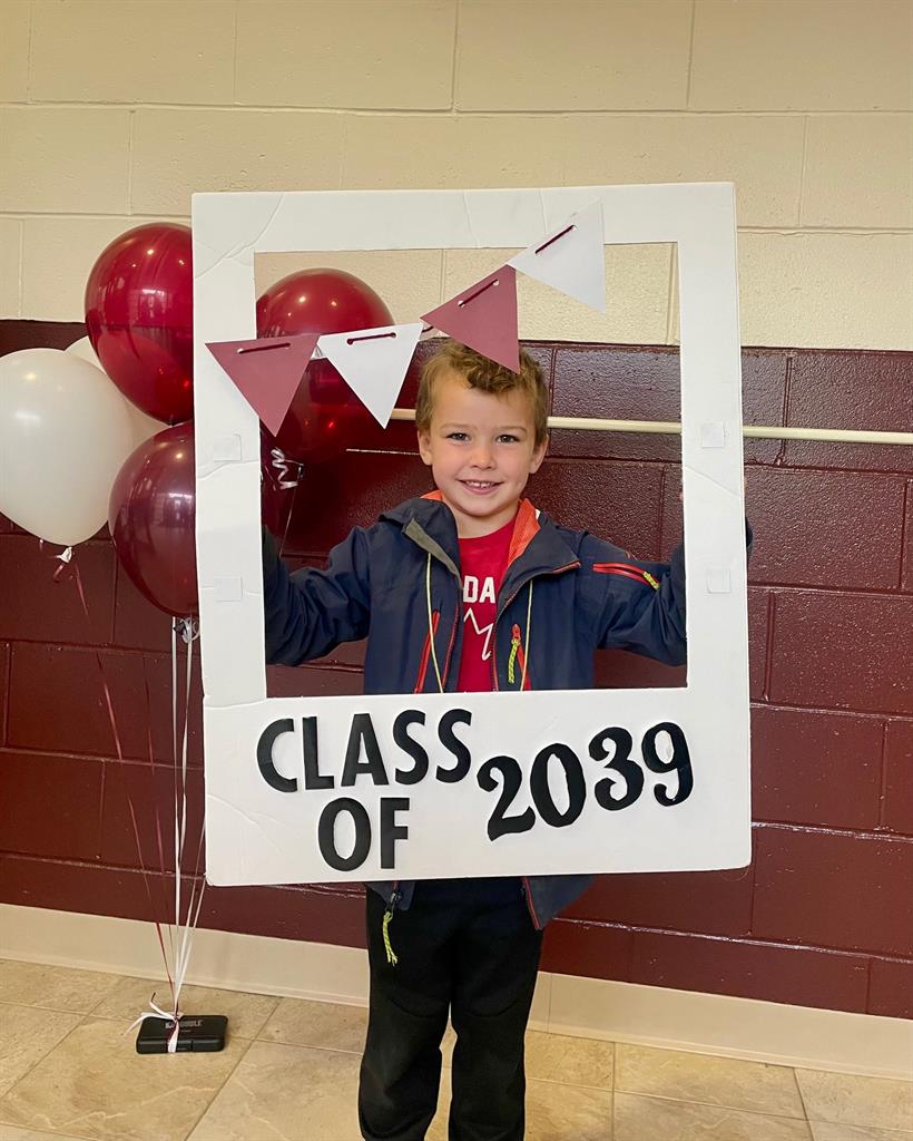 class of 2039 picture of incoming kindergartener