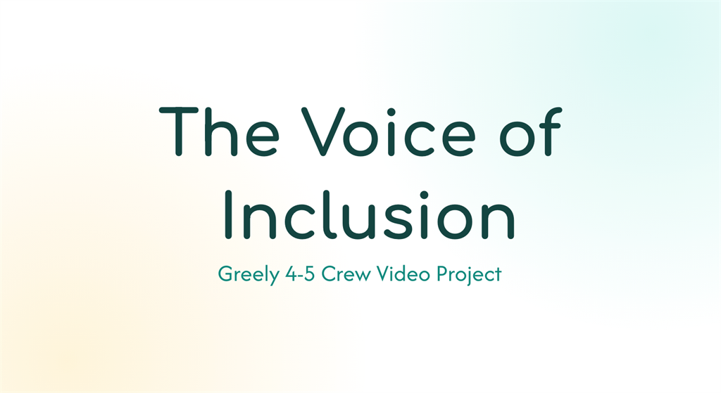 voice of inclusion presentation opening slide