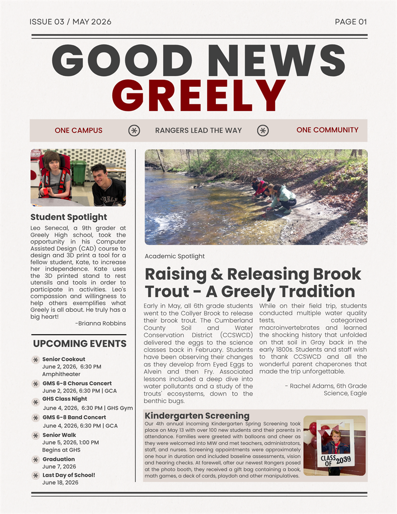 Good news greely may edition page 1