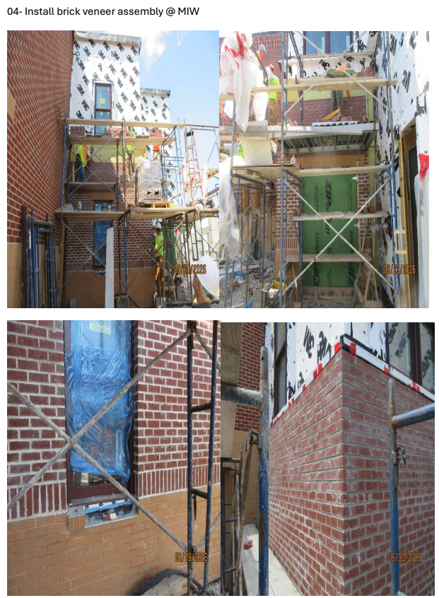brick getting close to complete on the outside of MIW