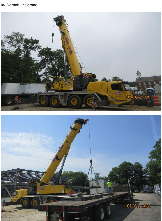 crane demobilizing
